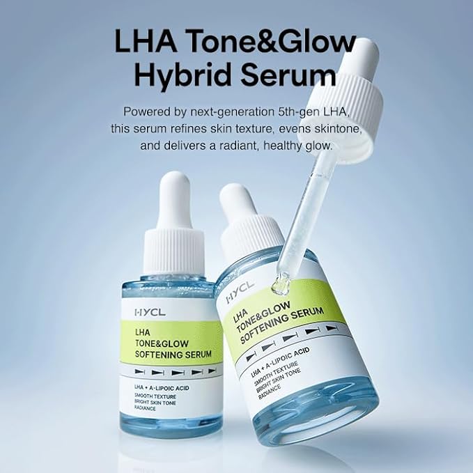 LHA Tone&Glow Activating Serum (1.01 fl oz), Gentle Daily Exfoliating Face Serum for Smooth Texture & Radiant Skin, Brightens & Refines Pores with LHA Pearlpicul & Alpha Lipoic Acid, K-Beauty