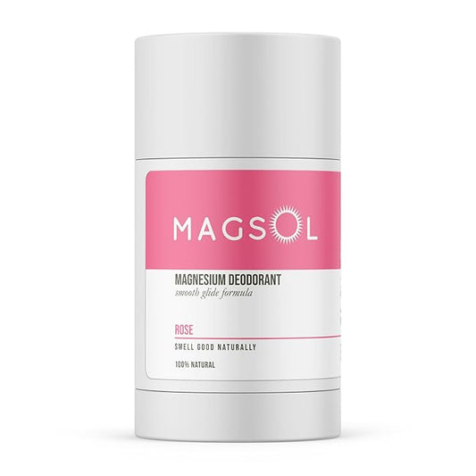 MAGSOL Natural Deodorant for Women & Men | Aluminum Free Deodorant | Gentle on Skin with Sweet Almond Oil & Beeswax | Baking Soda Free | Paraben & Pthalate Free | Rose