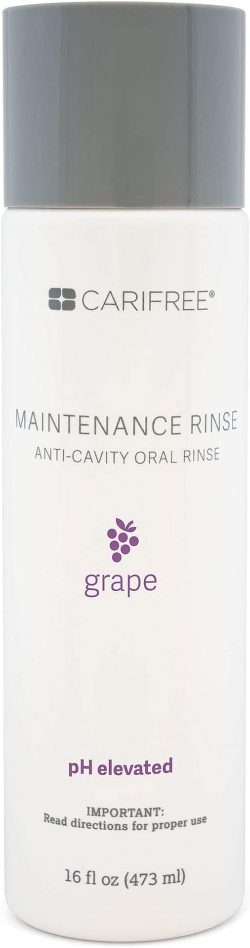 CariFree Maintenance Rinse, Grape Flavored, Anti-Cavity Fluoride Mouthwash, Dentist Recommended, Prevents Oral Decay, Freshens Breath, Alcohol-Free, Neutralizes pH (Previously CTx3)