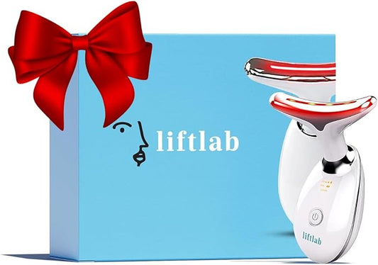 Red Light Therapy Face & Neck Massager – LiftLab 3-in-1 LED Sculptor with Blue & Green Modes – Jawline & Double Chin Tightening, Wrinkle & Spot Care -Improved Battery