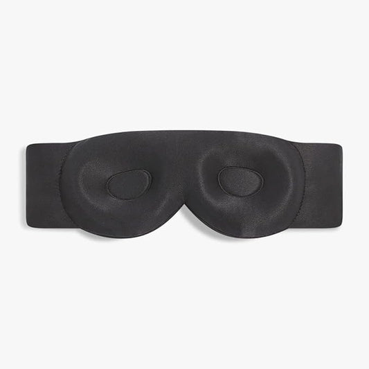 Dore & Rose Deep Sleep Mask, 100% Light Blocking Mulberry Silk Eye Mask (23 Momme) with Extra Room for Lashes, Reduces Eye Bags & Dark Circles, Adjustable Travel Sleep Mask for Men & Women (Black)