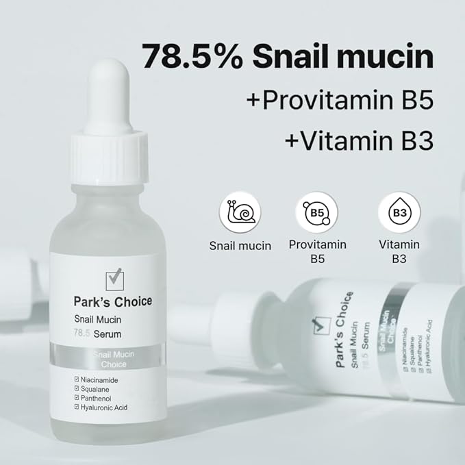 Park's Choice Snail Mucin 78.5 Serum with Niacinamide & Panthenol, 1.01 fl.oz.