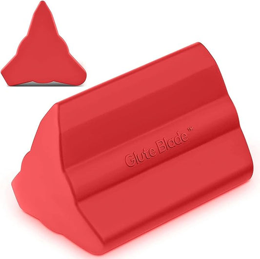 Piriformis Massage Roller, Targeted Trigger Point Massager Tool for Hip, Leg, Lower Back, Muscle Knot Release and Sciatica, 3 Different Heads, Larger Size, Hard Density, Red