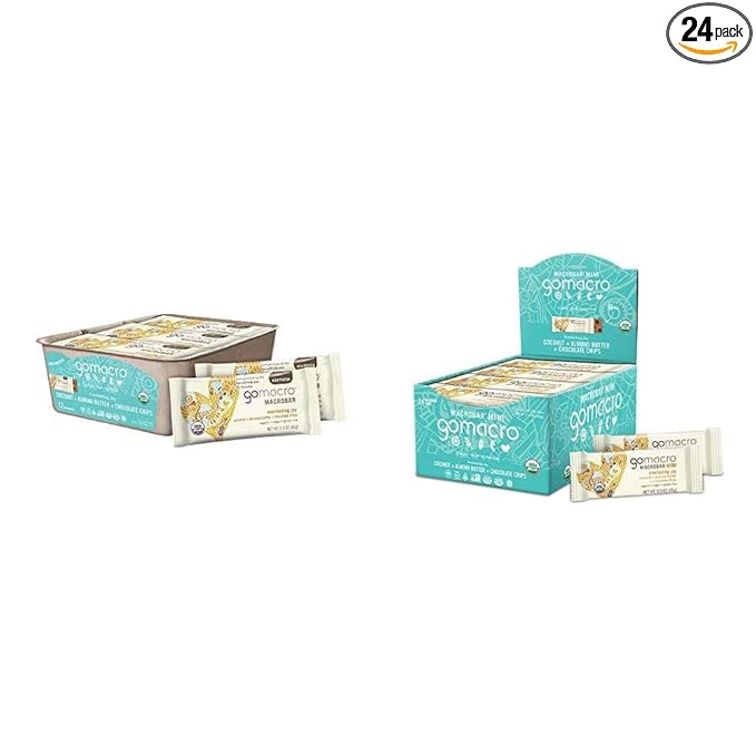 GoMacro MacroBar Organic Vegan Protein Bars + MacroBar Mini Organic Vegan Snack Bars