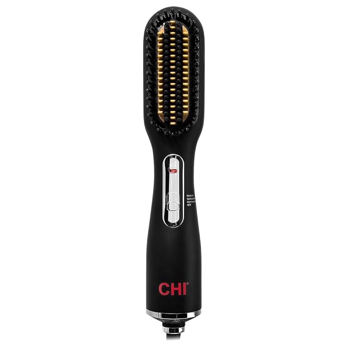 CHI 3-in-1 Hot Smoothing Dryer Brush, Creates A Smooth & Shiny Salon Blowout, Detangles Hair, Seals In Natural Moisture & Fights Frizz, Cruelty-Free