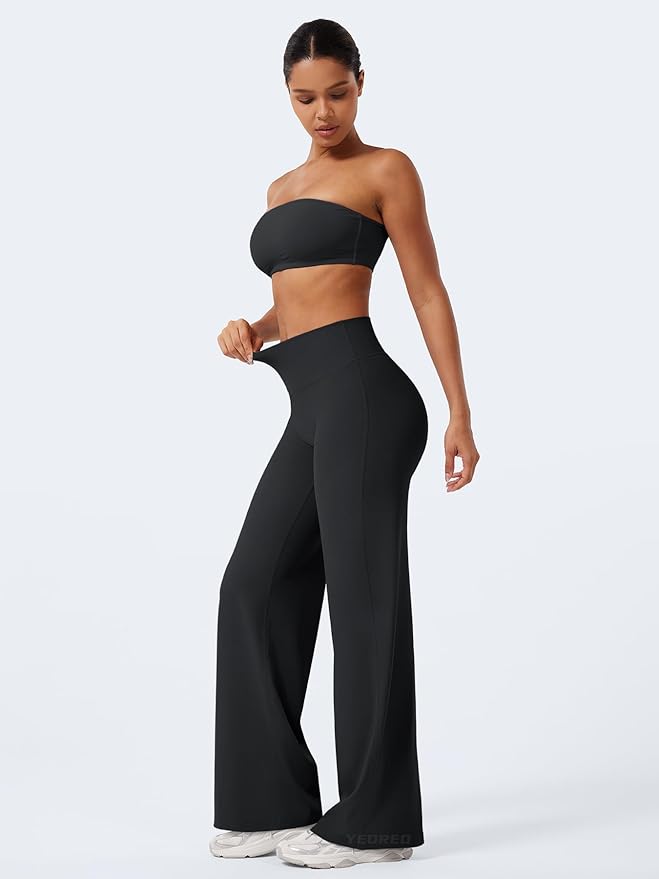 YEOREO Workout Leggings Womens No Front Seam Straight Leggings 29" / 31.5" / 33" High Waist Buttery Eddiy Gym Yoga Pants