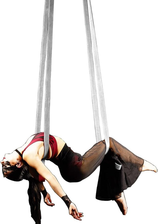 4.9ft (1.5m) Aerial Loops Straps – Professional Aerial Yoga Ropes for Acrobatics, Circus Training & Fitness – Strong Nylon Trapeze Straps for Aerial Silks, Hammock, Dance & Performance Arts