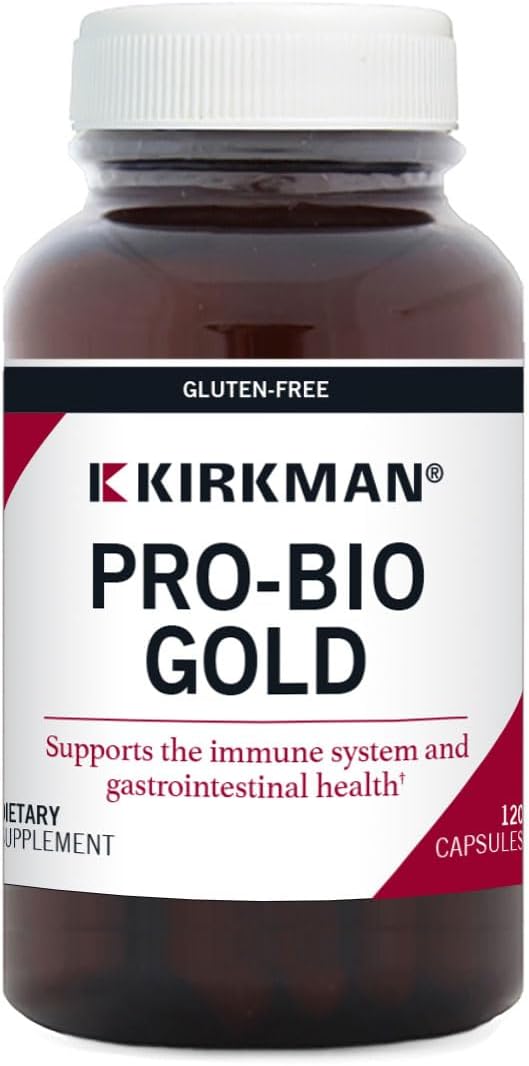 Kirkman - Pro-Bio Gold - 120 Capsules - Supports Immune Health - Digestive Aid with Probiotics - Hypoallergenic