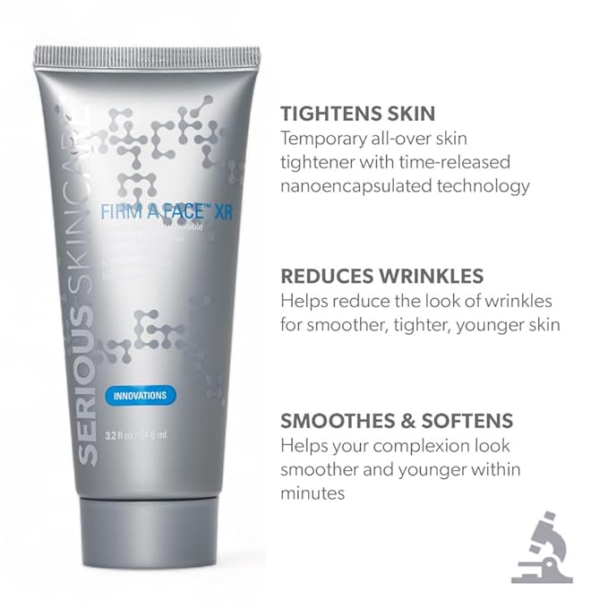 Serious Skincare - Instant FIRM A FACE XR - Temporary Face Tightener - Invisibly Firm, Lift, and Smooth the Look of Fine Lines, Deep Wrinkles and Pores - Anti-Aging Retinol - 3.2 Fl Oz (2Pack)