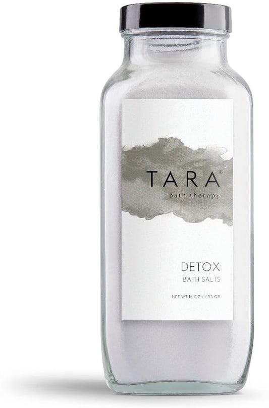 TARA Spa Therapy Detox Bath Salts – Cleansing Aromatherapy Soak with Juniper & Lemon, 100% Pure Essential Oils, 16 oz