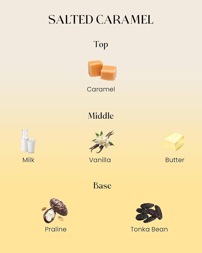 M&SENSE Salted Caramel Fall Scented Candle - 10.6oz Organic Natural Soy Wax Non Toxic 60-Hour Slow Burning Highly Scented Candle for Home Fragrance, Holiday & Thanksgiving