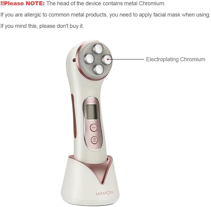 MiSMON Wrinkle Reduction Device, 5 in 1 Multifunction Facial Massager, High Frequency LED Skin Care Beauty Device, Skin Rejuvenation/Anti-Aging/Skin Tightening/Face Lifting/Face Cleansing