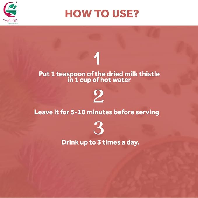 Milk Thistle Tea (Seeds) 1 LB | Promotes Liver Health | Loose Bulk Bag | by Yogi's Gift®