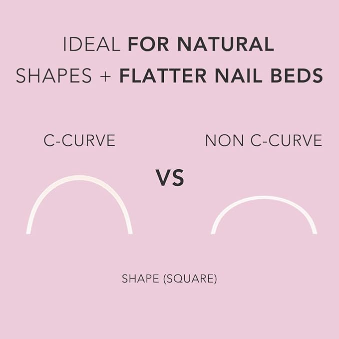 Kiara sky Nail Tips | Non C-Curve Square Natural | 500 pieces | XXL Length | 10 Sizes