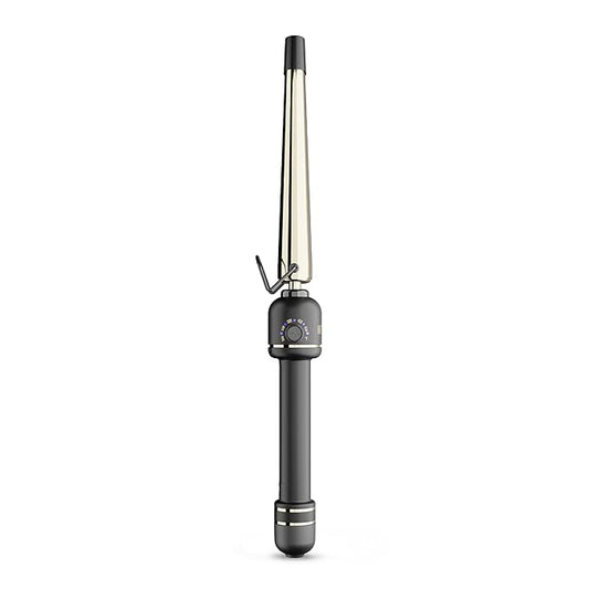 HOT TOOLS 24K Gold Extended Barrel Oval Tapered Curling Wand for Bouncy Curls | No Clamp for Quick and Easy Styling, Fan-Favorite 24K Gold Technology for Long-Lasting Results
