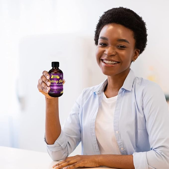 THE DIRT Oil Pulling Mouthwash - Gluten Free - Removes Plaque, Tartar, Bad Breath & Whitens Teeth (Fennel Anise, 4 Ounce)