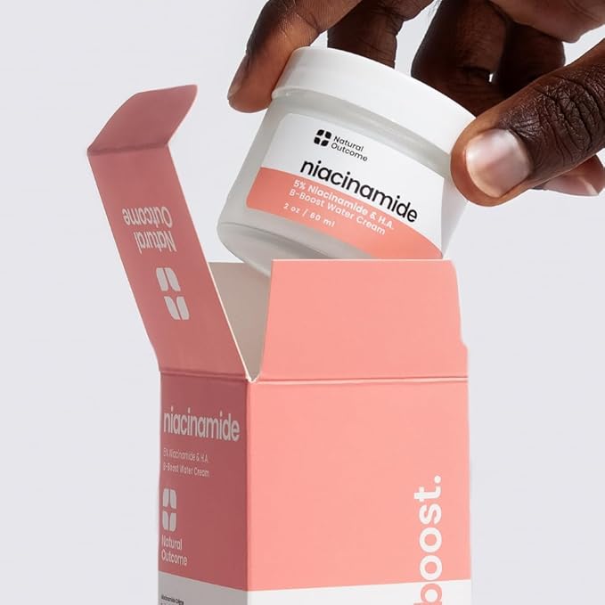 natural outcome Niacinamide Moisturizer – Oil-Free Non-Comedogenic Face Moisturizer with Niacinamide, Lightweight Hydrating Cream for All Skin Types, Vegan, Organic, and Cruelty-Free Skincare