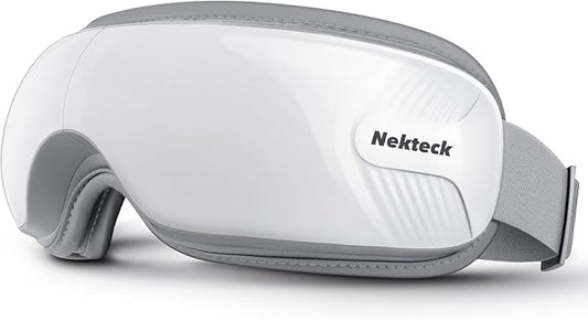 Nekteck Eye Massager with Heat, Birthday Gifts Bluetooth Eye Mask Massage for Migraine Relief, Heated Smart Migraine Massager to Reduce Strain, Dry Eyes, Sleep Relaxation, Christmas Gift for Her Him