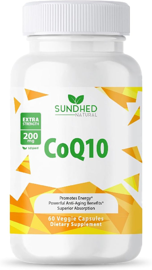 CoQ10 200mg Vegan, Ultra CoQ10 - Ultra High Absorption Coenzyme Q10 Supplements - Antioxidant Supplement for Vascular and Heart Health, Fertility & Energy Production - 2 Month Supply - 60 Count