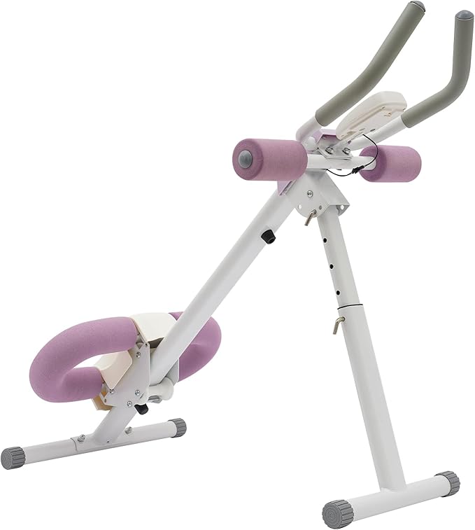 Bigzzia Ab Machine, Ab Workout Equipment Machine for Stomach Workout Foldable Abdominal Trainer for Home Gym Adjustable Ab Exercise Bench Crunch Machine for Core Abdomen