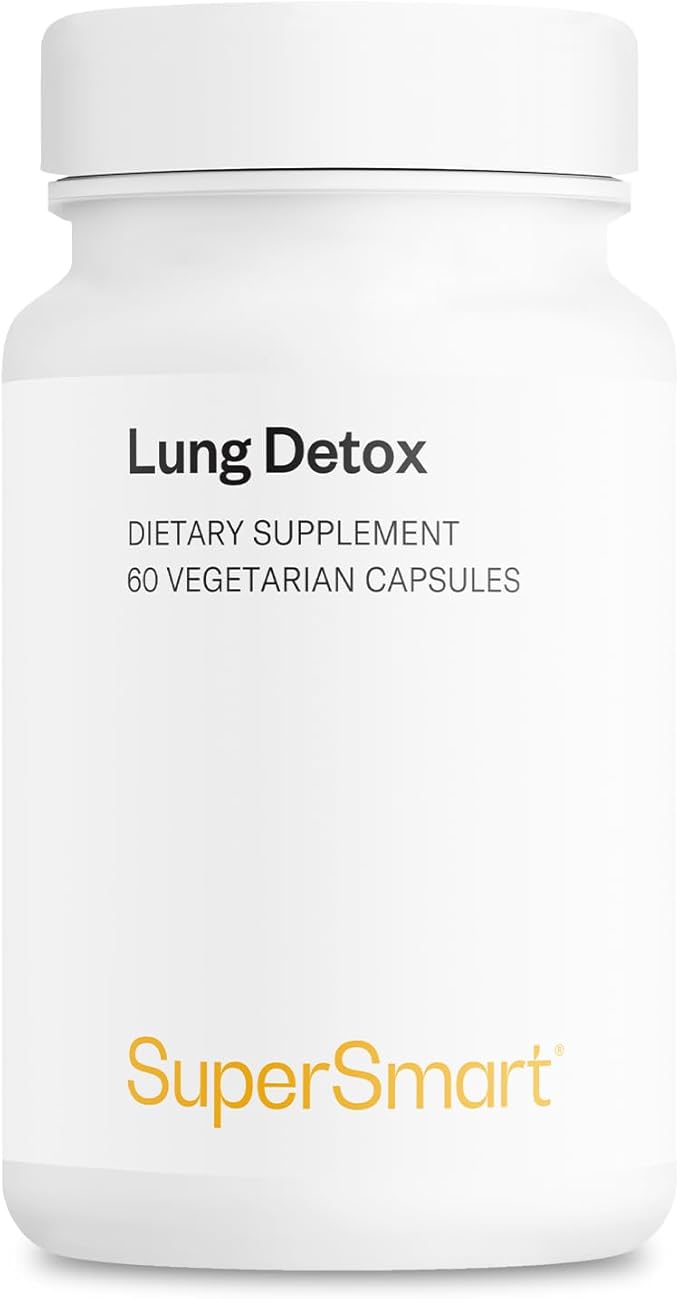 Supersmart - Lung Detox (Advanced Formula) - with Quercetin, Bromelain, Curcuminoids, EGCG | Non-GMO & Gluten Free - 60 Vegetarian Capsules