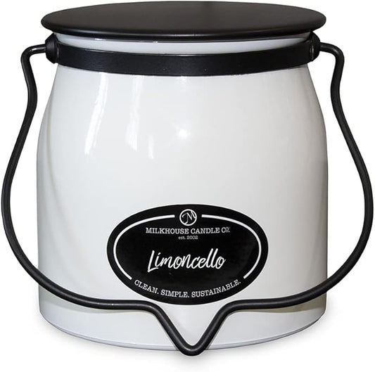 Milkhouse Candle Company - Limoncello - Creamery Collection - 16oz Double Cotton Wick Soy Candles with Beeswax - Long Burn Time, Made in The USA - Non Toxic, Premium Scented Candles