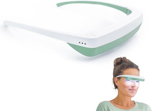Luminette 3 Light Therapy Glasses - Wearable Light Therapy Lamp - Natural Relief for Sleep Problems, Seasonal Mood Disorders & Jet lag - Portable Daylight Lamp (Green)