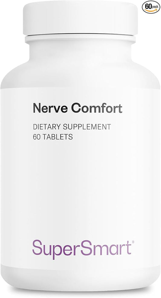 Supersmart - Nerve Comfort (Advanced Formula) - with Alpha Lipoic Acid ALA, Acetyl-L-Carnitine, Benfotiamine & Magnesium Supplement | Non-GMO & Gluten Free - 60 Tablets