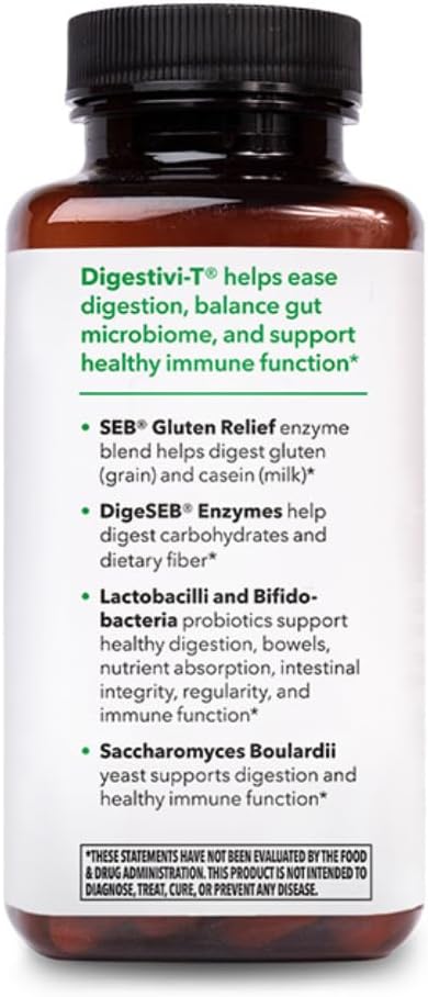 LifeSeasons Digestivi-T - Digestive Enzymes & 10 Billion CFU Probiotic Supplement - Supports Gut & Immune Health - Bloating & Digestion Relief for Women & Men - 90 Capsules