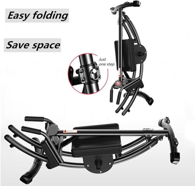 Ab Machine - Adjustable Core Trainer for Home Gym, Foldable Abdominal Strength Training Workout Equipment for Women and Men,Ab Cruncher 550 lbs Weight Capacity Strength Training