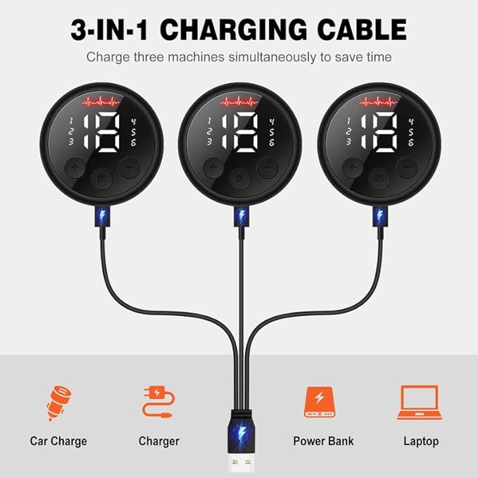 cepignoly Joinpital ABS Stimulator Workout Equipment, Ab Machine USB Rechargeable Gear for Abdomen/Arm/Leg, Strength Training Equipment for Men and Women