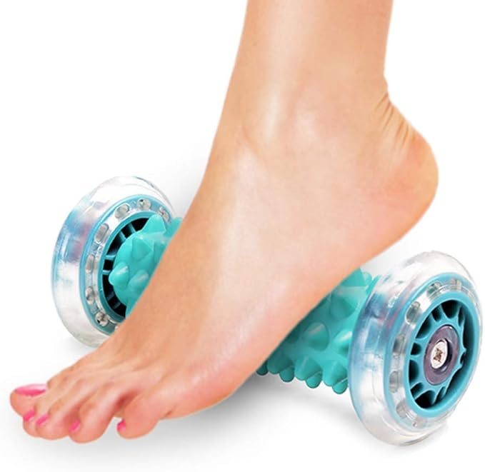 Foot Massager Roller,Massage Lacrosse Ball,Spiky Ball Therapy Set for Relieve Plantar Fasciitis,Heel & Foot Arch Pain and Deep Tissue Massage