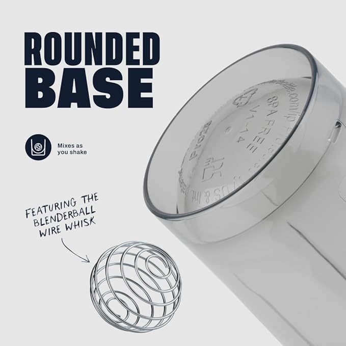 BlenderBottle Shaker Bottle Pro Series Perfect for Protein Shakes and Pre Workout, 28-Ounce, Full-Color Grey