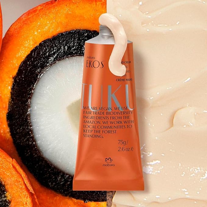 Natura – Tukumã Hyaluronic Acid Boosting Hand Cream - Moisturize & Improve Skin Texture - Anti-Signs & Anti-Aging- Vegan Skin Care - 2.6 oz (75g)