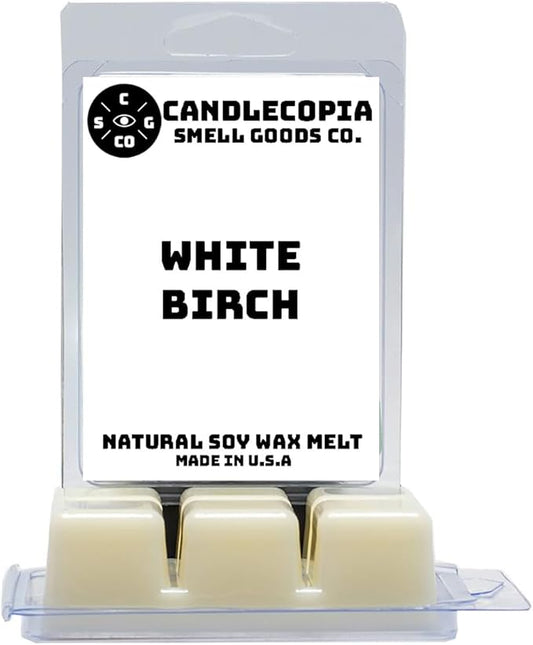 White Birch Strongly Scented Hand Poured Vegan Wax Melts, 12 Scented Wax Cubes, 6.4 Ounces in 2 x 6-Packs