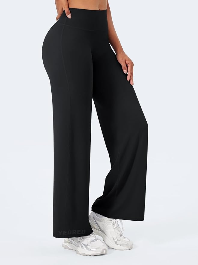 YEOREO Workout Leggings Womens No Front Seam Straight Leggings 29" / 31.5" / 33" High Waist Buttery Eddiy Gym Yoga Pants