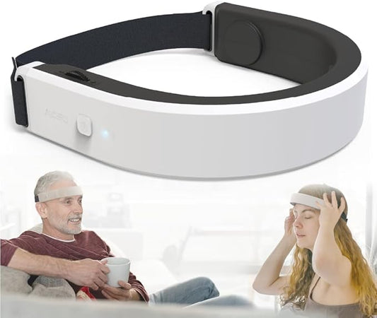 Insomnia Relief Device, Brain Care Headset, 40Hz Gamma Wave Stimulation of Near-Infrared & Bone Conduction, Improve Sleep, Enhance Concentration, Mental Relief and Relieve Stress