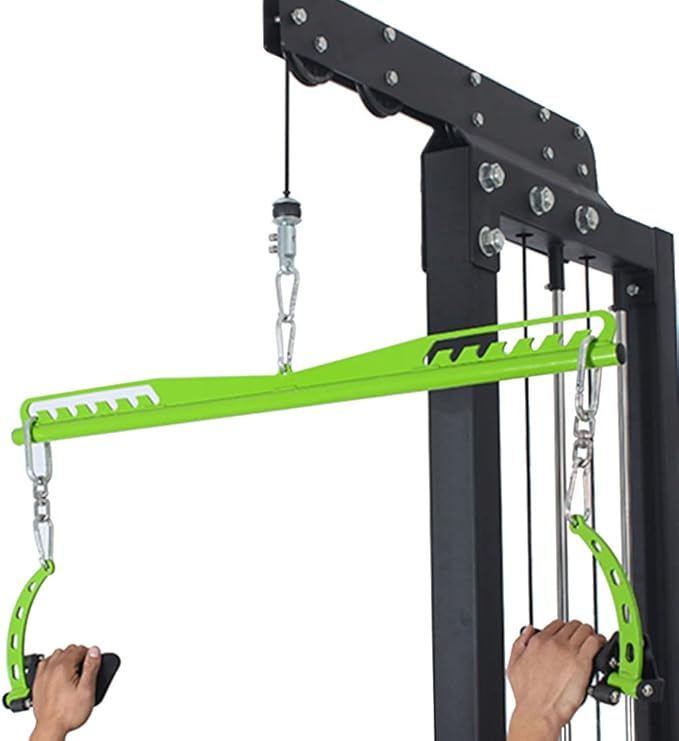 KORIKAHM Adjustable Lat Pull down Bar, Cable Machine Attachments for Gym, Home Gym Fitness T-bar Row Pulldown Attachments, Lat Pull Down Machine Wide Grip Neutral Grip Handle