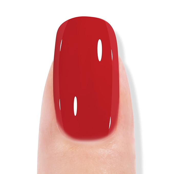 TOMICCA Ruby Red Gel Polish 1Pcs Red Gel Nail Polish Pure Color Long Lasting Soak Off UV LED Cure Needed Nail Art Manicure Salon DIY at Home Present for Women