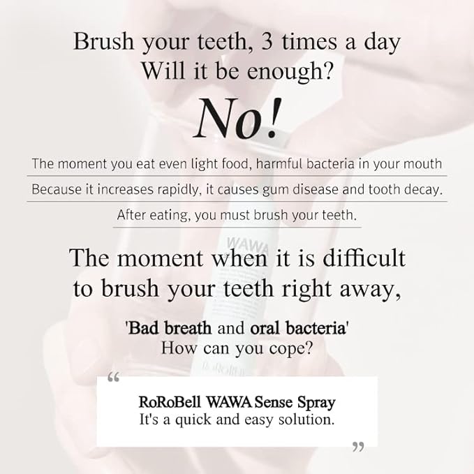 ROROBELL Wawa Sense Spray Oral Care Mouth Freshener Fights Bad breath ((1/3 Fl Oz (Pack of 5)))