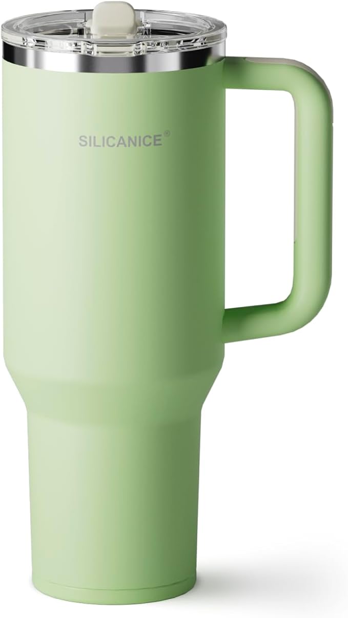 Easy Clean Pro Tumbler - 40 oz Water Bottle with Handle Quick-Disassemble Flip Straw, Leakproof Insulated Stainless Steel, Dishwasher Safe, BPA-Free Gifts for Women & Men