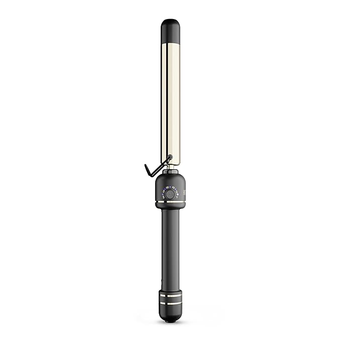 HOT TOOLS 24K Gold Extended Barrel 1" Curling Wand for Bouncy Curls | No Clamp for Quick and Easy Styling, Fan-Favorite 24K Gold Technology for Long-Lasting Results