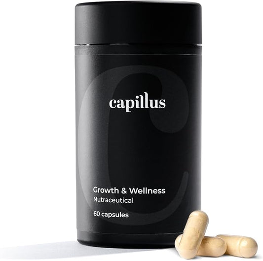 Capillus Hair Growth Vitamins for Women, Hair Supplements for Hair Growth Men, Biotin, Keratin & Cynatine HNS Hair Regrowth Products Hair Vitamins for Faster Hair Growth 60 Capsules