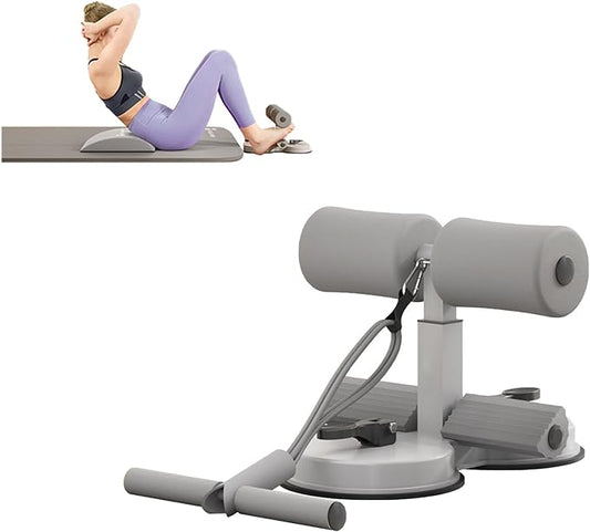 abs master sit up bar,sit ups foot holder with Elastic 2 Suction Cups and Pull Rope Portable Sit Up Assistant Device for Home Workout