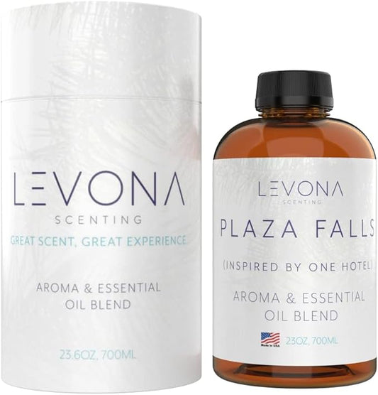 Levona Scent Essential Oil - Fresh Aroma for Home, Office, Hotel & Spa, Perfect in Humidifiers and Diffusers, Luxury Fragrance, with Cucumber Water, Orange, Melon Notes - 700ml/ 23 fl oz, Plaza Falls