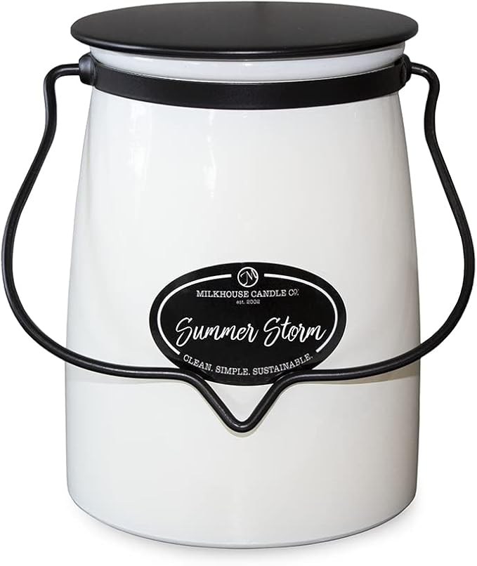 Milkhouse Candle Company - Summer Storm - Creamery Collection - 22oz Single Cotton Wick Soy Candles with Beeswax - Long Burn Time, Made in The USA - Non Toxic, Premium Scented Candles