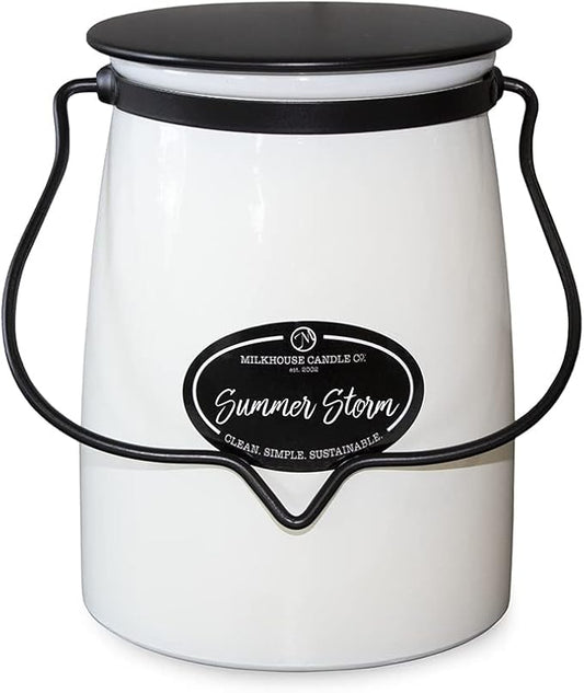 Milkhouse Candle Company - Summer Storm - Creamery Collection - 22oz Single Cotton Wick Soy Candles with Beeswax - Long Burn Time, Made in The USA - Non Toxic, Premium Scented Candles