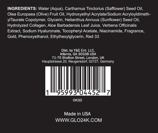 GLO24K Moisturizer Face Cream with 24K Gold, Vitamins – Collagen Retinol Hyaluronic Acid – Hyaluron Acid Cream for Hydration & Overnight Skin Renewal, Night Cream