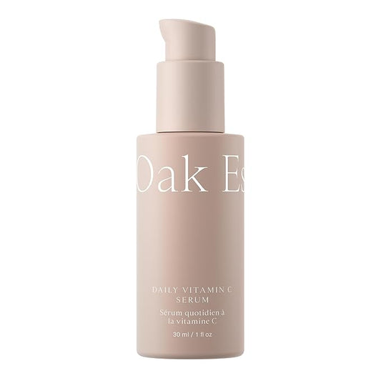 Oak Essentials Daily Vitamin C Serum | Face Serum for Even Skin Tone with Stable Vitamin C, Squalane & Plankton Extract, 1 Oz