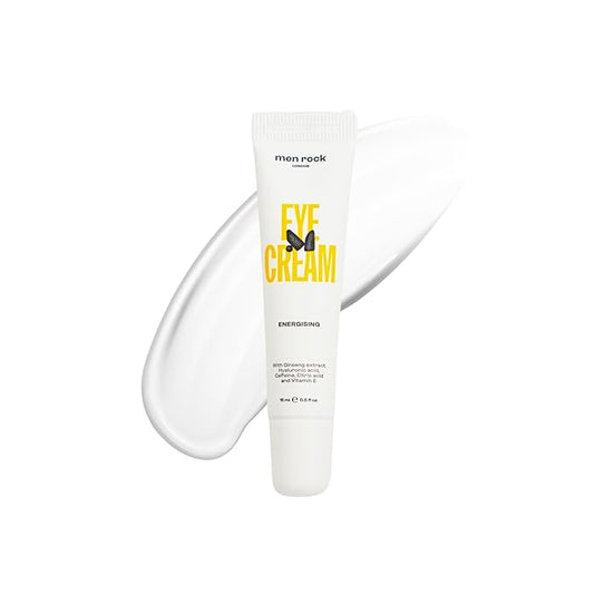 Men Rock Eye Cream - Moisturizing Under Eye Cream for Dark Circles with Ginseng Extract, Vitamin E - Mens Face Care - Mens Skincare Products - 0.5 oz